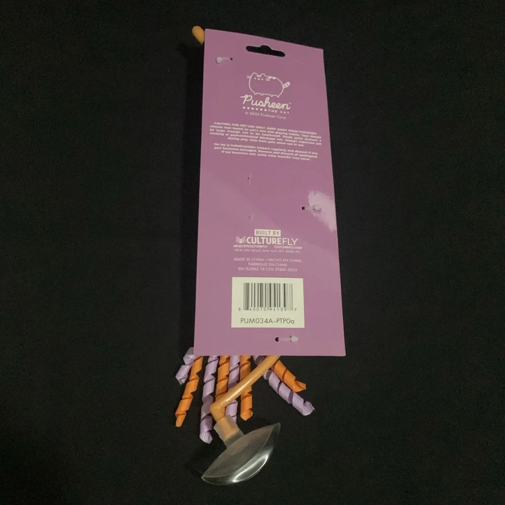 NWT Pusheen Window Teaser Suction Cup Wand Cat Toy Vampurr Bat